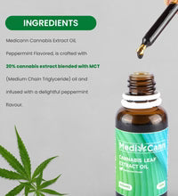 MEDICANN- Cannabis Leaf Extract Oil - Peppermint Flavour 10 ml