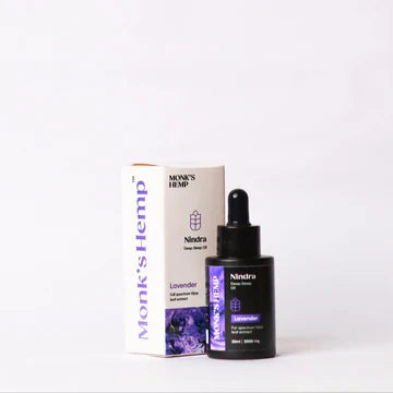 Monk's Hemp Nindra (1:1) Deep Sleep CBD Oil- Lavender