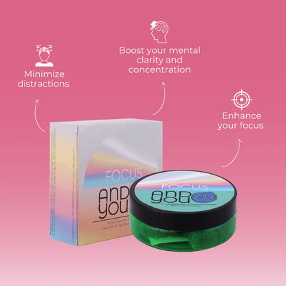 ANDYOU- Focus & U CBD Gummies – 200mg Relief for Stress & Anxiety