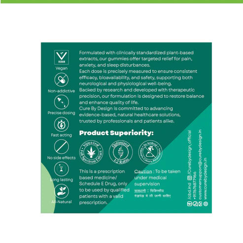 Cure by Design- Flow CBD Gummies – Full-Spectrum Relief and Therapeutic Support 3150mg (7%)