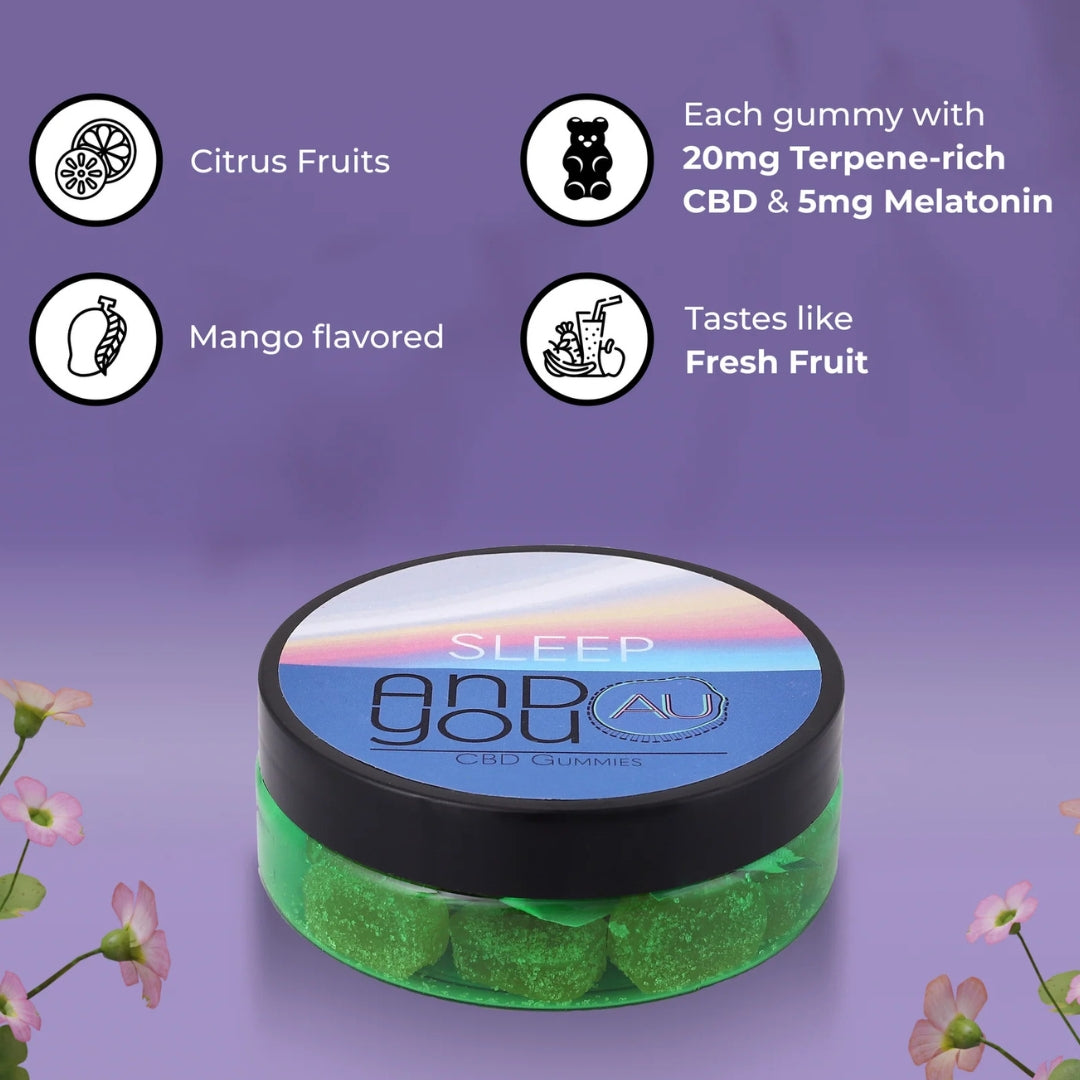 ANDYOU- Sleep&U Gummies (200mg CBD + 50mg Melatonin)